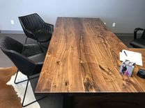 Executive Desk In Walnut And Steel 4 small