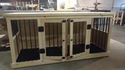 Custom Dog Crate Furniture  Double Large 1 small