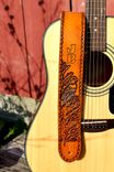 Personalized Eagle Leather Guitar Strap 4 small