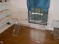 Desk - X Base Frame With Slab Top Or Drawered Top- Hand Crafted Made To Order, Custom Sized 1 small