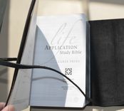 Personalized Study Journal Bible Black Leather Kjv, Nlt, Niv (Or Any Version)  (691) 2 small
