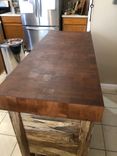 Texas Pecan Kitchen Cart Work Station With Maple End Grain Dyed Cherry 4 small