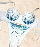 Custom Bikini W/ European Crystals Any Color Style Jeweled Bling Bedazzled Swimsuit Bathing Suit 1 small