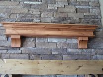 Fireplace Mantel Knotty Alder Classic Traditional Crown Mold And Corbels Summit 4 small