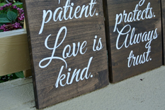 Wood Wedding Aisle Signs, Rustic Wooden Decor Wedding Ceremony 4 small