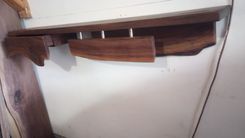 Black Walnut Entry Shelf W/ Drawer 2 small