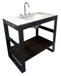 Open Frame Steel And Reclaimed Oak Bath Vanity Base 5 small