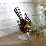 Courtly Songbird Checked Bird Figurine 8.5" Checkered Song Bird Decor 5 small