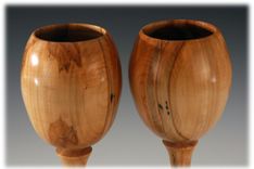 Toasting Glasses In Spalted Maple (Wedding And 5th Year Anniversary) 3 small