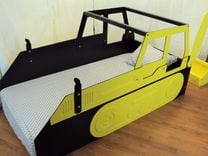 Excavator Twin Kids Bed Frame - Handcrafted - Construction Themed Children's Bedroom Furniture 6 small