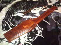 Custom 2 Piece Lined Leather Rifle Case Hand Made Tooled Fits Lever Action Rifles No Scope 3 small