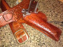 1911 Gunfighter Belt And Lined Holster Gun Fighter Rig Gunslinger Western Style Holster 1 small