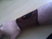 Yin & Yang Bracelet Cuff Large Steampunk Hand Made And Tooled Custom Fit 4 small