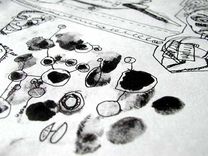 Pen, Ink, Charcoal Drawings 3 small