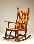 Walnut Rope And Block Rocking Chair 1 small