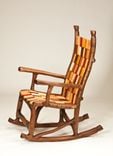 Walnut Rope And Block Rocking Chair 2 small