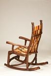 Walnut Rope And Block Rocking Chair 4 small