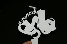 Cake Topper Special Theme Cowboy Boot Heel Multi Color Hand Drawn Graphic Custom Example 5 small