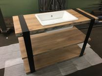 Reclaimed Oak And Steel Strapping Vanity 2 small