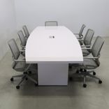 Boat Shape Custom Conference Table, Laminate Top - Newton Meeting Table 5 small