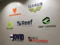 Colored Acrylic Plexiglas Cut-Out Logos 1 small