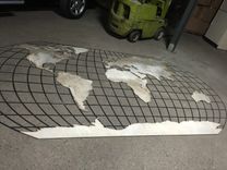 Huge Metal World Map Atlas Style Cutout 1 small