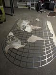 Huge Metal World Map Atlas Style Cutout 3 small