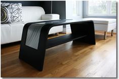 Contemporary Wood & Metal Coffee Table 3 small