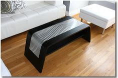 Contemporary Wood & Metal Coffee Table 1 small