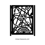 Decorative Steel Gate - Reverb - Geometric Gate - Steel Panel Art - Modern Garden Gate 1 small