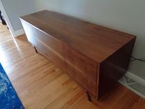 Solid Walnut Tv Credenza 2 small