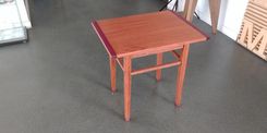Antikea Danish Modern Coffee And End Table Set In Jatoba And Purpleheart 6 small