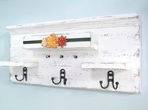 Rustic & Shabby Entry And Foyer Organizers With Coat And Key Hooks 5 small