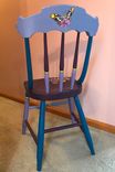 Vintage Chair Painted With Pansies 4 small