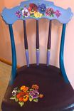 Vintage Chair Painted With Pansies 5 small