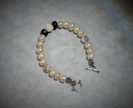 Wedding Bracelet Freshwater Pearls Silver Lapislazuli 1 small