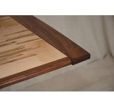 Modern Wormy Maple & Walnut Dining Table 2 small