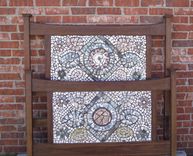 Broken China Mosaic Headboard With Footboard - Full/Queen 3 small