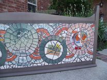 Broken China Mosaic Headboard With Footboard - Full/Queen 5 small