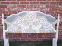 Queen Mosaic Headboard (No Footboard Or Rails) 3 small