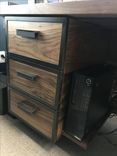 Executive Desk In Walnut And Steel 5 small