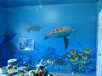 Undersea Mural - Hansen Residence - Gracie's Room 11 small