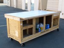 Custom Art / Project / Drawing / Work Table From Re-Purposed Crate 6 small