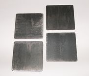 Industrial Steel Coasters; Distressed Metal Beverage Coaster Sets 6 small