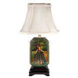 Vintage Victorian Girl Tin Lamp 1 small