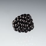 One Realistic Glass Blackberry Sculptures, Hand Blown and Life-Sized 3 small