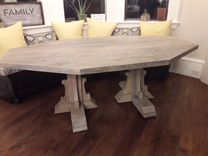 Custom Reclaimed Wood Dining Table With Bench 2 small