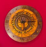 Battlestar Galactica Laser Cut Stained Wood Clock 1 small