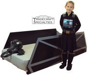 Tie Starfighter Twin Kids Bed Frame - Handcrafted - Space Themed Children's Bedroom Furniture 1 small