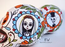Wedding Decoration Day Of The Dead Skull Custom Bride And Groom 2 small